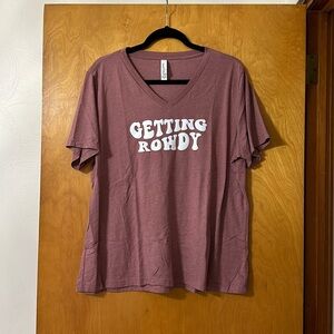 Mauve pink graphic tee